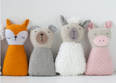 12+ Animal Doll Sewing Pattern