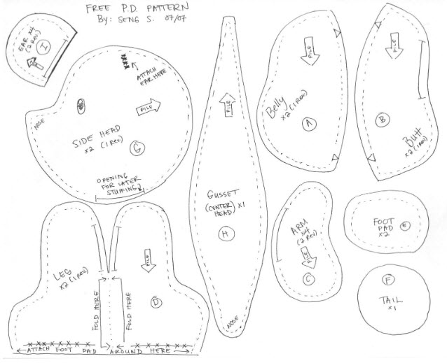 Beginner Memory Bear Sewing Pattern Free Printable