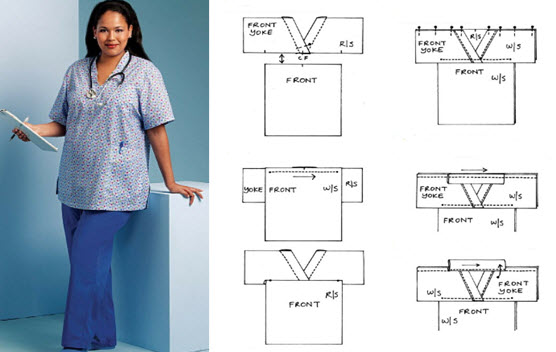 18+ Scrub Top Sewing Pattern