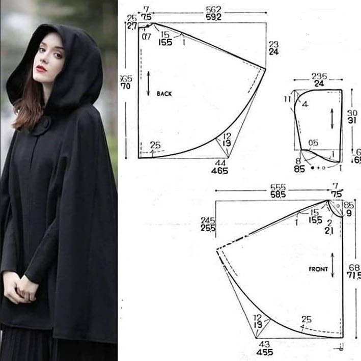 19+ Free Cloak Sewing Pattern - Ikapattern.com